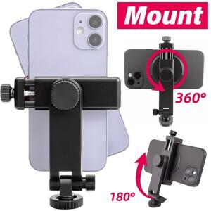 카메라 핫슈 휴대폰 핸드폰 홀더 삼각대 어댑터 (마이크 LED 조명 아이폰 호환 DSLR 브래킷 S용 조절식 클