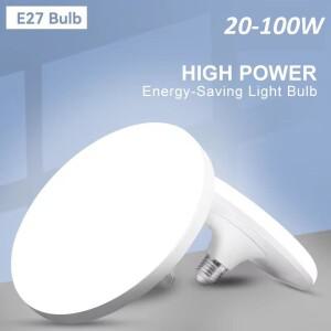 220V UFO 램프 E27 LED 전구  흰색 20W 30W 40W 60W 100W Bombillas Ampoule 조명 홈