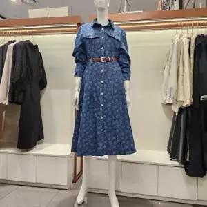 [셀러허브 1]수스 HC04 플라워 패턴 데님 오픈 원피스  S261BOP202 (47508391)