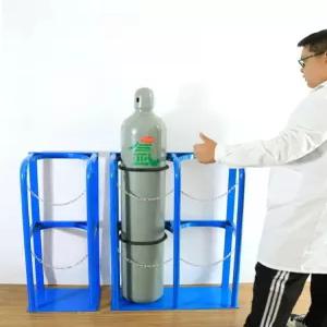 질소 거치대 가스통 보관대 위험물 실린더 안전 스탠드 산업용 이동형