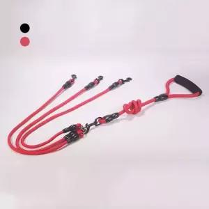 강아지산책줄 강아지 로프 리드줄 산책줄 목줄 손잡이 외출용 3in1 강아지산책리드줄