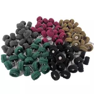 금속 연마 녹슨 청소 페인트 제거 및 기타 세밀한 작업을 위한 버핑 휠 100팩 디버링 키트 회전 공구