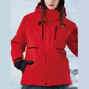 스키복 스노우보드복 상의 후드 자켓 레드 활용도높은재킷 방한점퍼 겨울