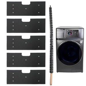 GE 프로필 콤보용 WH01X35719 필터 모델 PFQ97HSPVDS 교체용 세탁기 보푸라기 호환됩니다 5개 브러시 클린 5개 건조기