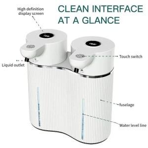 이중 헤드 비접촉식 폼/젤 적외선 감지 전기 자동 센서 비누 디스펜서 벽걸이형 손 세정 펌프