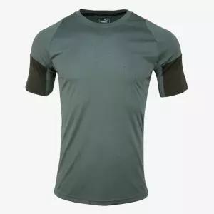 푸마 카키 유니폼 트레이닝 반팔티 스포티한 헬스티셔츠 아웃도어티 행사단체복 간편한운동용품 데일리