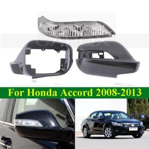CAPQX For Honda Accord 2008-2013 외부 백미러 프레임 측면 후면보기 커버 쉘 뚜껑 턴 라이트