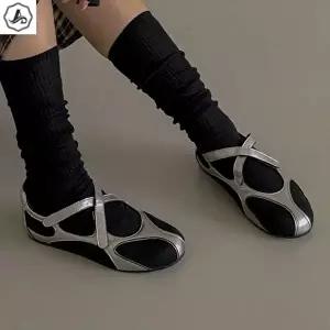 [셀러허브 패션][애슬릿] 메리제인 운동화 크로스 실버 배색 단화 (47491301)