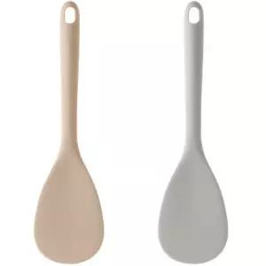 플래티넘 실리콘 밥주걱 볶음 스푼 일체형 스패츌러 스파출러 이유식조리도구 부침