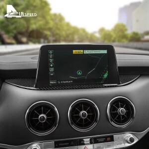 Kia Stinger 용 실제  탄소 섬유 스티커 2019 2020 LHD RHD 자동차 중앙 네비게이션 화면  액세서리