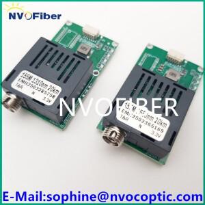 1Ch TTL 신호가 있는 아날로그 비디오 SM FC 커넥터 터미널 장비 FPV 드론용 1310/1550nm 광 트랜시버 모듈