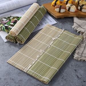 천연 대나무 스시 롤링 매트 요리사 등급 롤러 메이커