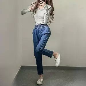 [셀러허브 패션]빅사이즈 603 반하이웨스트배기팬츠 DLOP102 (47531330)