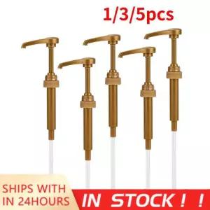 Leeseph 시럽 펌프 커피 디스펜서 골드 750ml/25.4oz 병 바