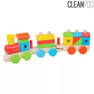 우든트레인 블럭 원목쌓기기차 장난감 도형쌓기