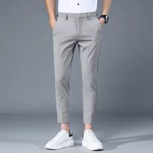 바지 소프트 캐주얼팬츠 패션 배기핏 남성패션 슬림 반 코디 작은 긴 정장 9부 DL5