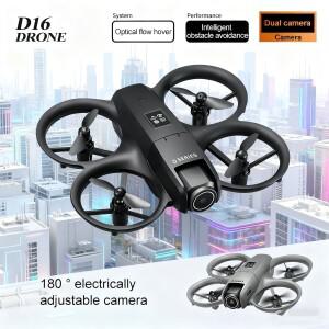 D16 드론 항공 HD 전문가용 듀얼 카메라 헬리콥터 광학 흐름 위치 확인 회피 원격 제어 1 배터리