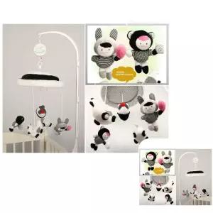 오르골포함 아기 요정흑백모빌 딸랑이 신생아 멜로디완구 봉제인형