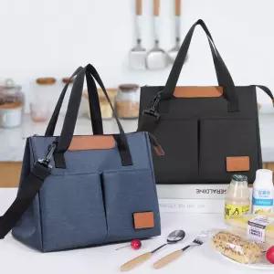 보온 보냉 전면 투포켓 도시락 가방 URK-1007200