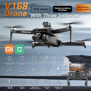 Xiaomi V168GPS 드론 8K 5G HD 항공 사진 듀얼 카메라 전 방향 장애물 브러시리스 회피 Quadcopter RC 완구