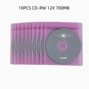 10개 12cm CD-RW 재기록 가능 빈 디스크 700MB 12X