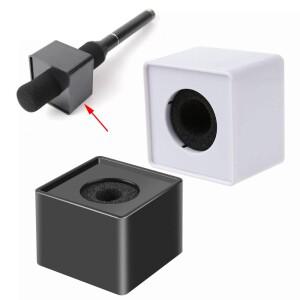 마이크 플래그 스테이션 큐브 ABS 사각 인터뷰 로고 TV 방송국 리포터 박스 폼 커버