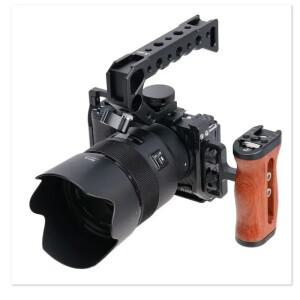 ZVE10II 합금 토끼 케이지 리그 핸들 필름 암 지지대 소니 카메라 비디오 LED 마이크 삼각대용