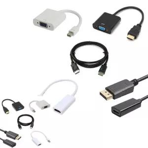 유바라 선택기 모니터분배기 듀얼 모음 변환 영상 컨버터 to VGA RGB DP Mini HDMI