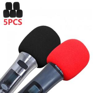 범용 두꺼운 워셔블 마이크 커버  폼 캡 윈드 스크린 스폰지 보호 플리터 액세서리 5 개