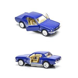KiNSART 1964 1/2 포드 머스탱 5인치 1:36 스케일 다이캐스트 메탈 모델 토이카 블루