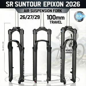 SR SUNTOUR EPIXON 에어 서스펜션 포크 26/27.5/29인치 100mm 트래블 리모트 락아웃 MTB 프론트