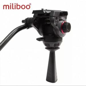 ..Miliboo MYT803.. 플랫 베이스 플루이드 헤드 75mm 볼 사이즈 업데이트된 조절 가능한 쿠션 디자인 삼각