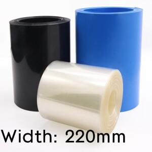 폭220mm PVC 열수축 튜브 직경 140mm 리튬 배터리 18650 팩 절연 필름 랩 보호 케이스 와이어 케이블 슬리