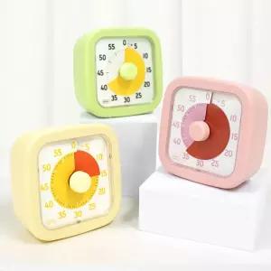 무소음 공부 타이머 시계 타임 스톱 워치 초시계 LUAZ-ST2 (핑크 레드)