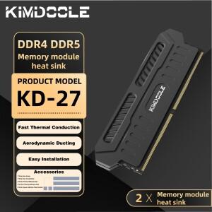 Kimdoole DDR4/DDR5 알루미늄 합금 메모리 RAM 쿨러 냉각 방열판 조끼 PC 게임 Ram 용 오버 클럭