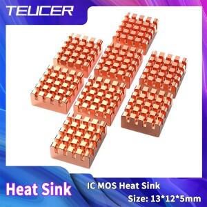 TEUR 순수 구리 방열판 8pcs 13x12x5mm 비디오 메모리 모듈 IC MOS 용 라디에이터 냉각