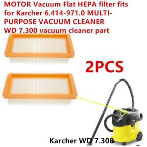 모터 진공 플랫 HEPA 필터 karcher 호환 6.414-971.0 다용도 청소기 WD 7.300 호환 가능 2개