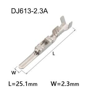 DJ613-2.3A 터미널 커넥터 황동 핀 방수 하네스 케이블 소켓 2000 개