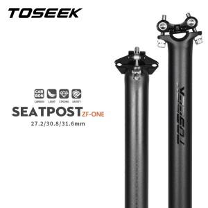 TOSEEK ZF-One 카본 시트포스트 무광 블랙 MTB 로드 바이크 길이 280mm 시트 튜브 자전거 부품 27.2mm 30.8