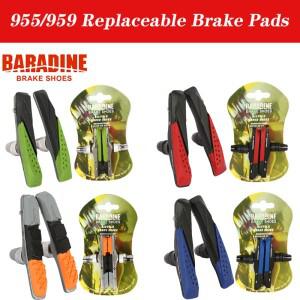 BARADINE V 브레이크 패드 955/959 도로 접이식 자전거 MTB 사이클링 교체 가능 신발 스키드 글루 블록