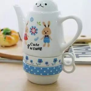 [베스트TOP100] 티포트 커피잔을 한번에 큐티래빗 티포투