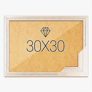 [2개구성] 30x30 고급형 그레이스 실버 보석십자수 페인팅 큐빅십자수 비즈십자수 액자 NWCB1B5F