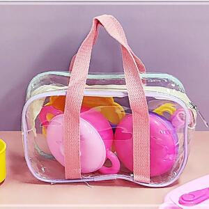 [2개구성] 투명 PVC 숄더 바캉스 수영 비치 파우치 백 가방 S LWE52CAE