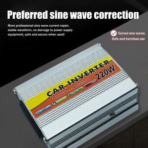 자동차 전원 인버터 220W 휴대용 태양광 클립 12V에서 220V로 USB 변환