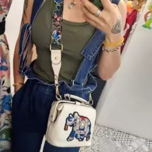 리폼부속품 빈티지 숄더백 리폼부자재 자수 가방 코끼리 토트백