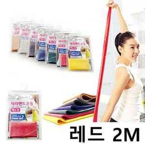 [2개구성] 튜빙밴드 테스 재활운동 탄성밴드 2M 요가 근력 레드색상 세라밴드 홈트레이닝 LW9B2B4D
