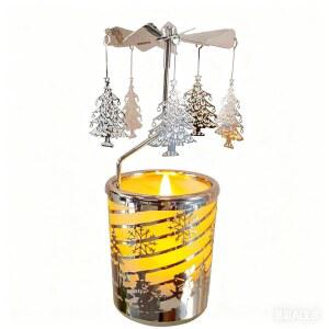 애드킨짐 캔들 크리스마스 스피닝 위한 선물 홀더 캐러셀 실버 티 아이들을 라이트 엄마와 트리