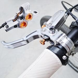 프로그 웨이크 산악 자전거 유압식 디스크 브레이크 4피스톤 앞뒤 FV4-H 알루미늄 인라인 레버 오일 사이클