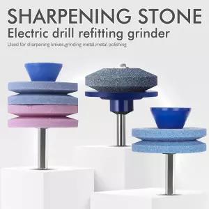 예초기 톱날 샤프닝 스톤 제초기 샤프너 블레이드 나이프 샤프닝에 사용 금속 연삭 연마 전기 드릴 재장착