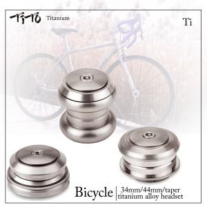 TiTo 티타늄 합금 Threadless 헤드셋 MTB 도로 자전거 부품 사이클링 34mm/44mm/41.8-52mm 테이퍼